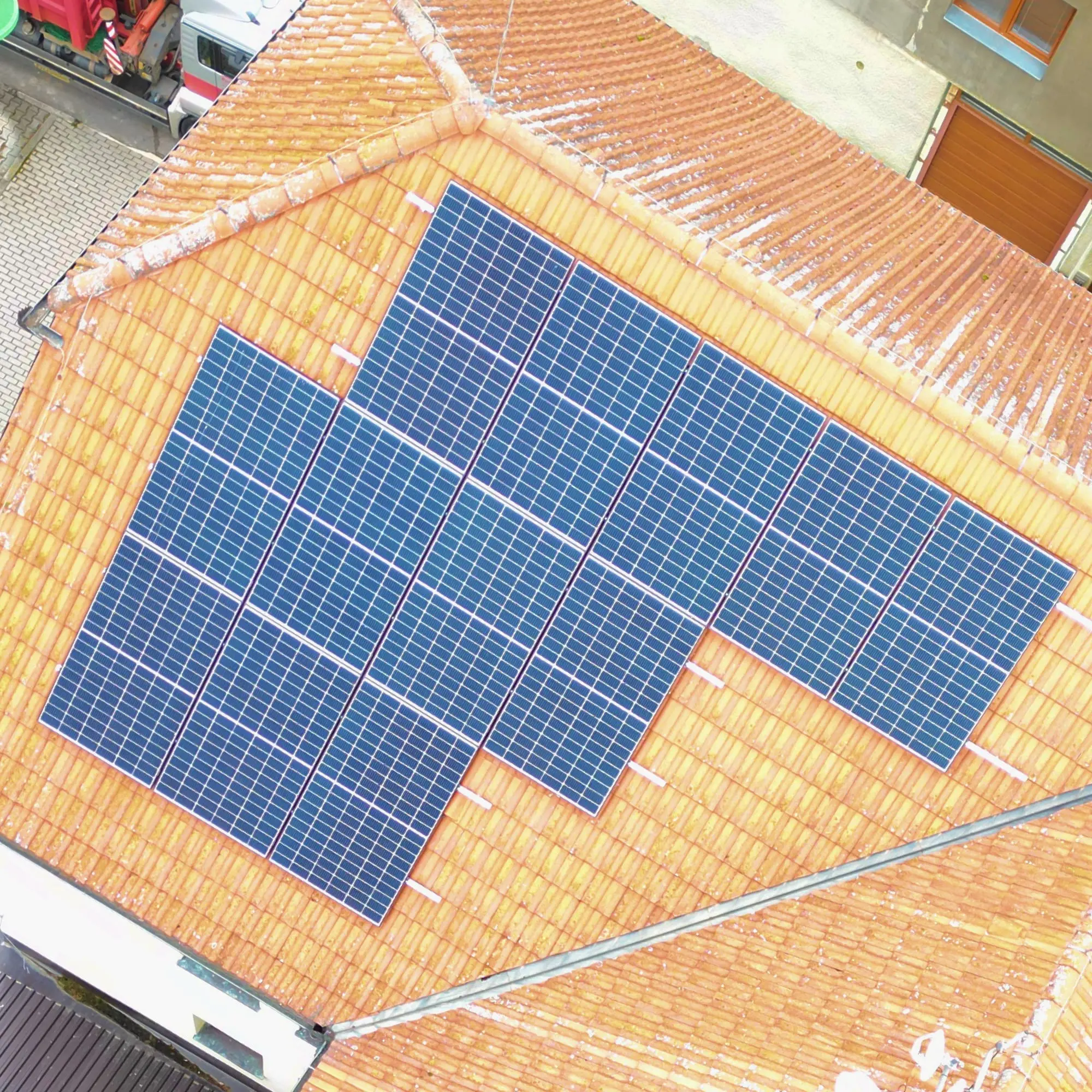 Fotovoltaická elektrárna COM Solar na radnici v obci Blatnička na Slovácku